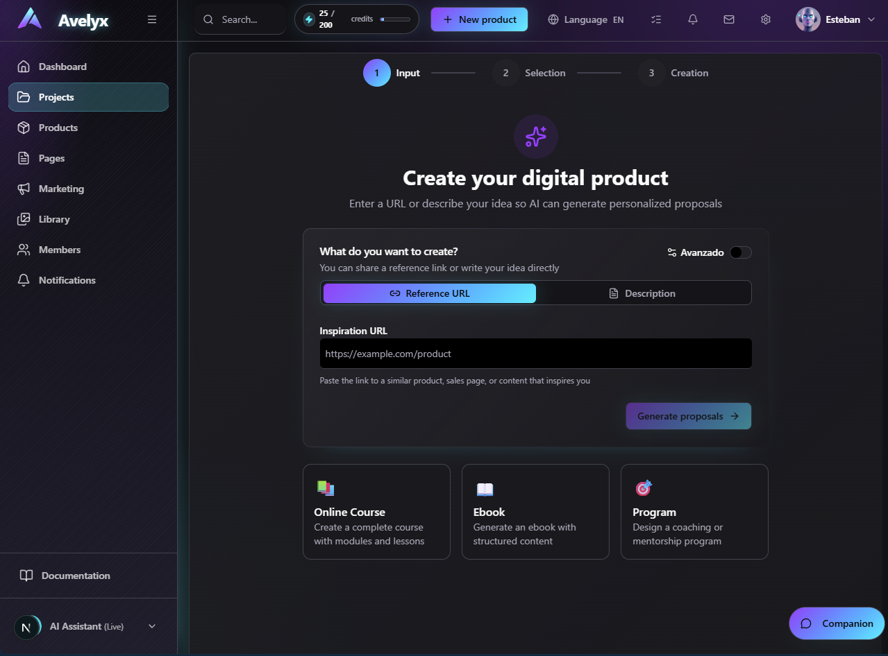 Avelyx Dashboard Preview
